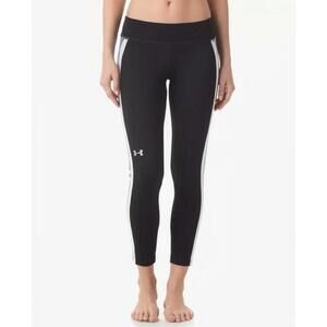 Under Armour Womens‎ Size Small Leggings Black Blue Colorblock Side Stripe